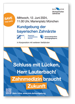 Plakat zur Kundgebung der bayerischen Zahnrzte